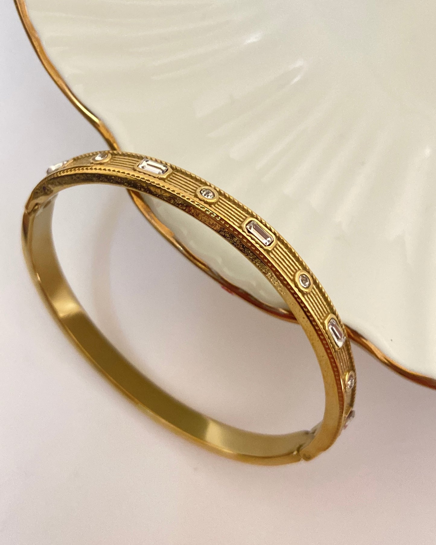 Baguette Crystal Bangle Bracelet