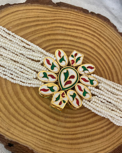 Pearl Kundan Menakari Choker