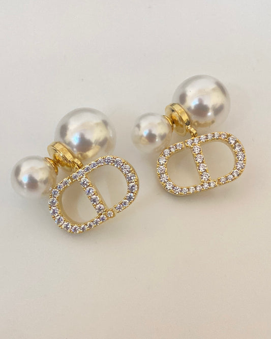 CD Pearl luxe Earring ( 2 in 1)