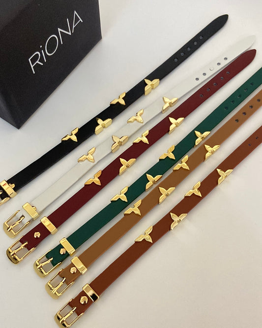 LVN Leather belt Bracelet