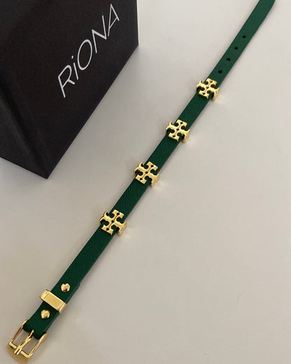 Faux Leather Belt Bracelet (unisex)