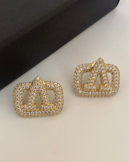 V luxe Earring ( 2 in 1 )