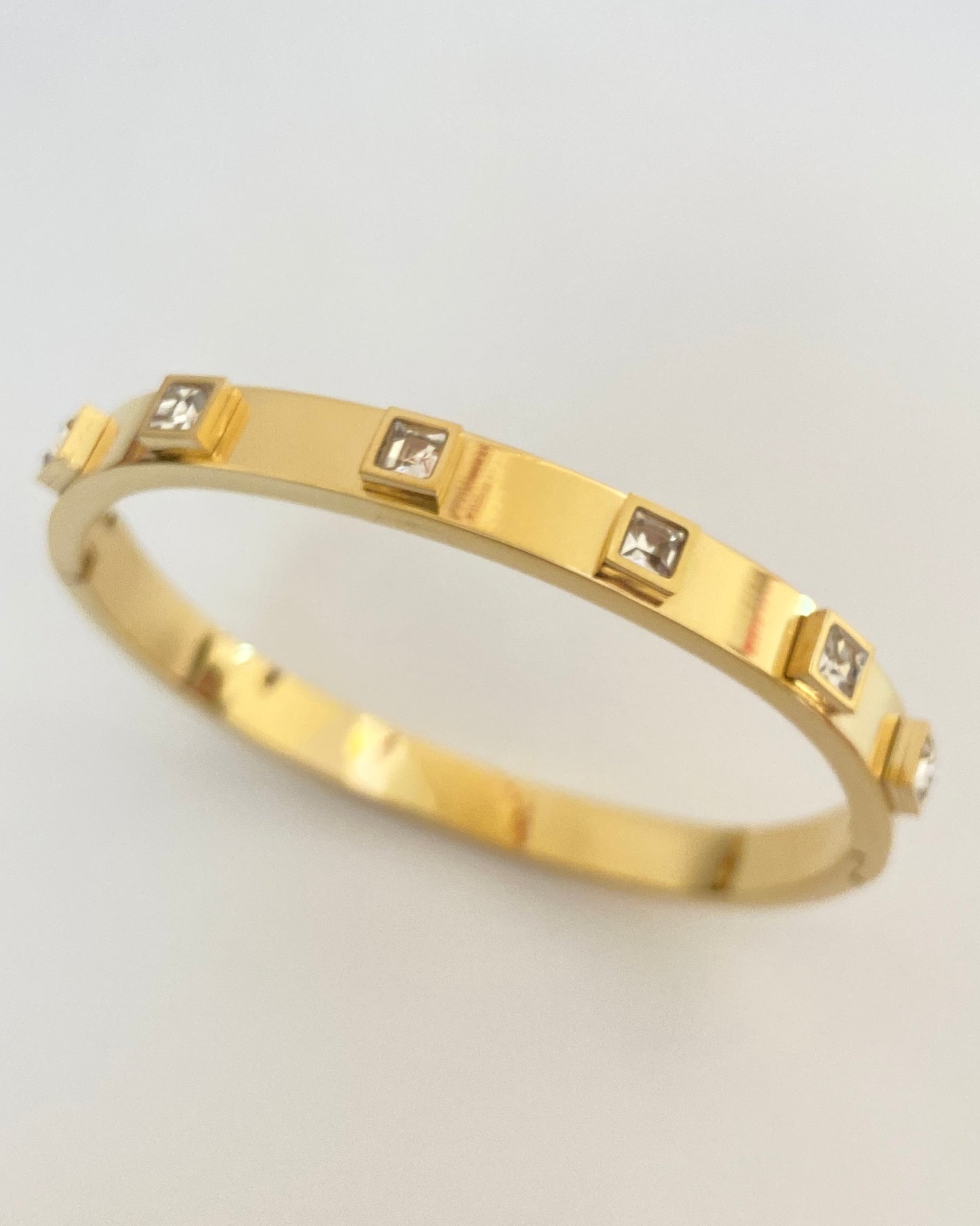 Square Stud Bangle Bracelet - Baby Size (2.0 to 2.2)