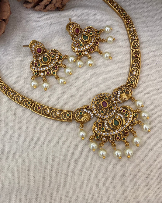 Peacock Design Necklace Set