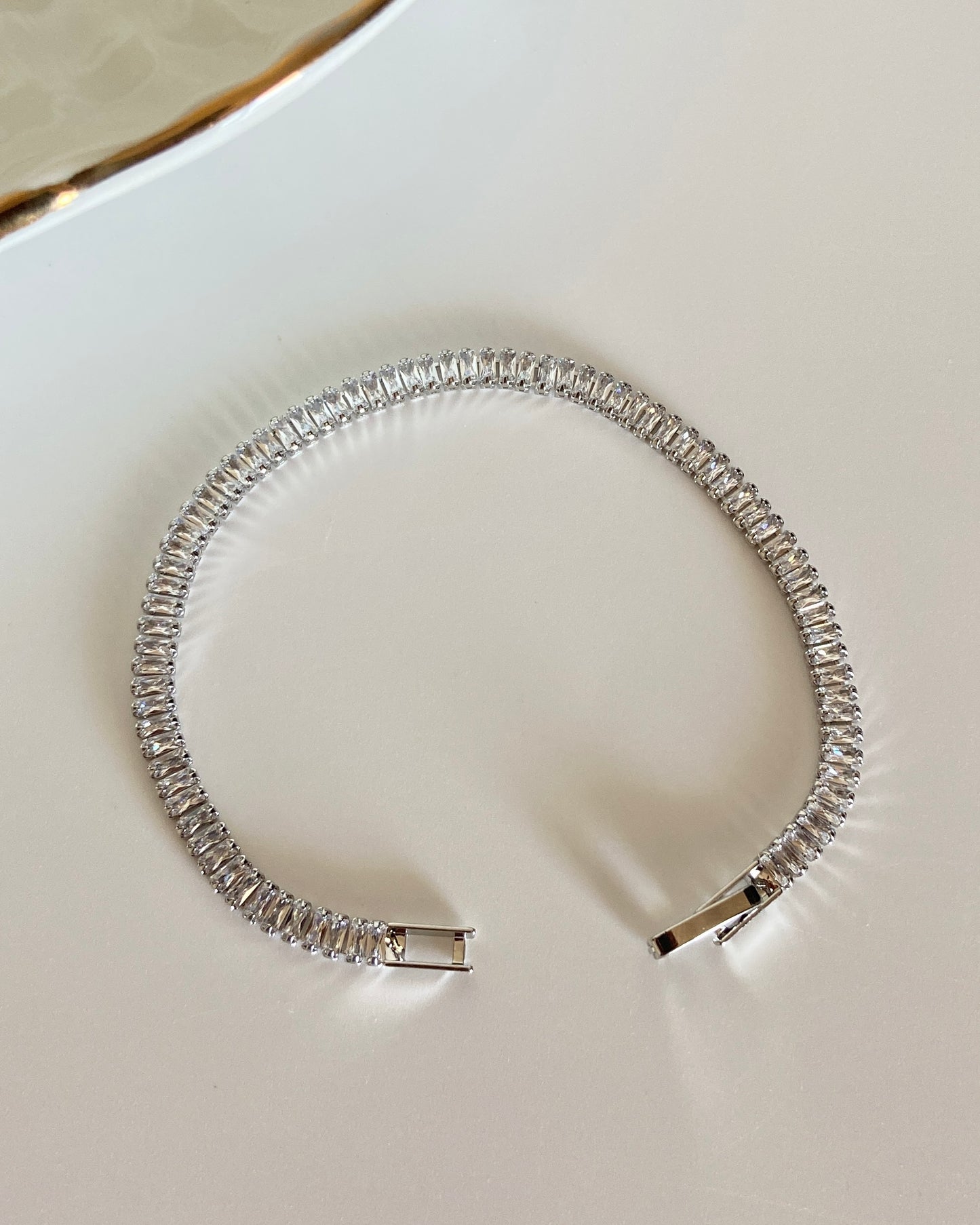Retro Silver Tennis Bracelet