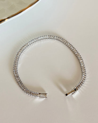 Retro Silver Tennis Bracelet