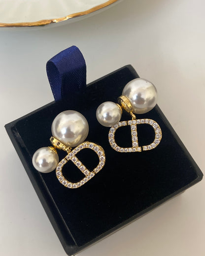 CD Pearl luxe Earring ( 2 in 1)