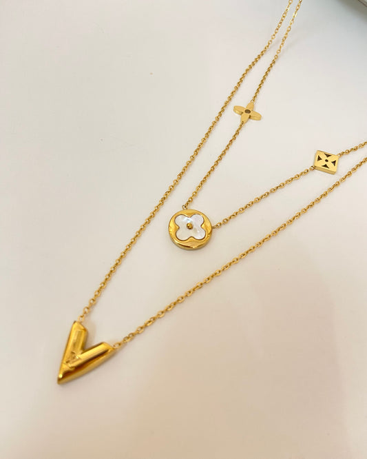 Lvn Double Layered Necklace