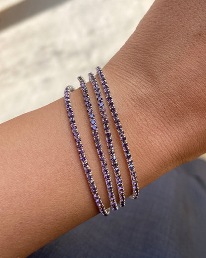 Purple Scarlet Confetti Bracelets - Set of 6