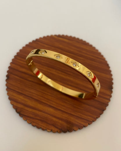 Geometric Sparkle Bangle Bracelet - Baby Size (2.0 to 2.2)