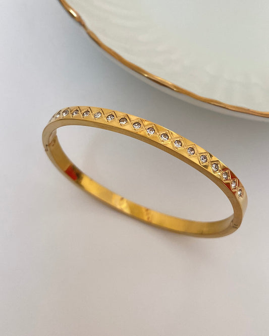 Quilted Pattern Bangle Bracelet