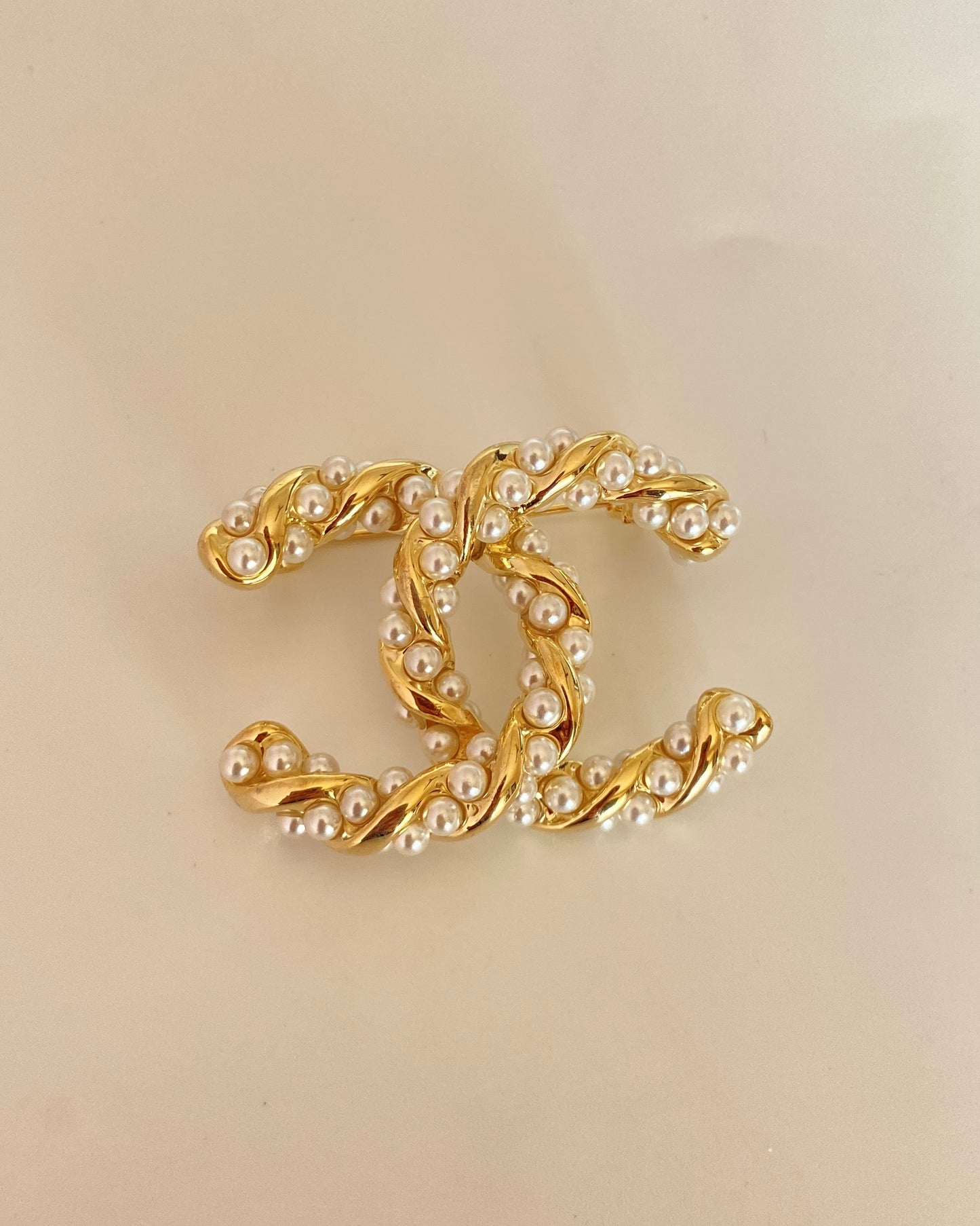 Iconic CC Pearl Brooch