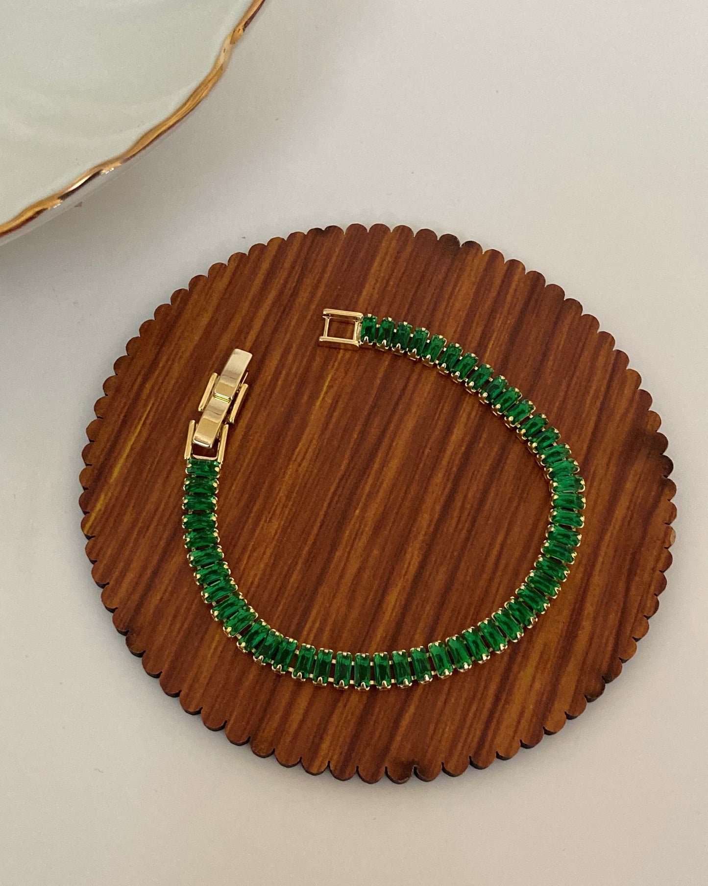 Emerald Rectangular Tennis Bracelet