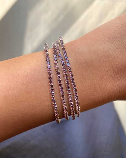 Pink Scarlet Confetti Bracelets - Set of 6