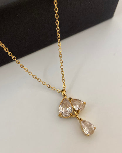 Lavalier Crystal Solitaire Necklace