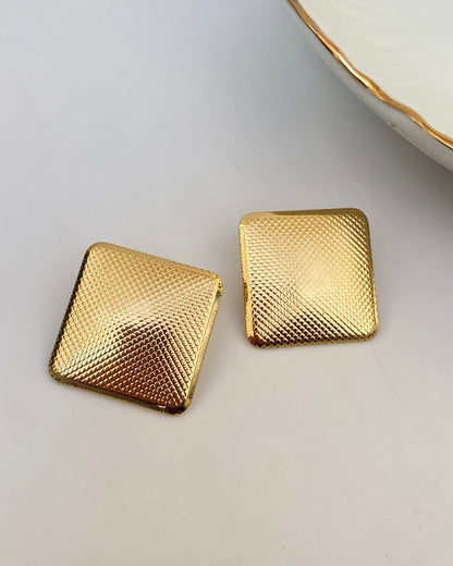Square Gold Earrings