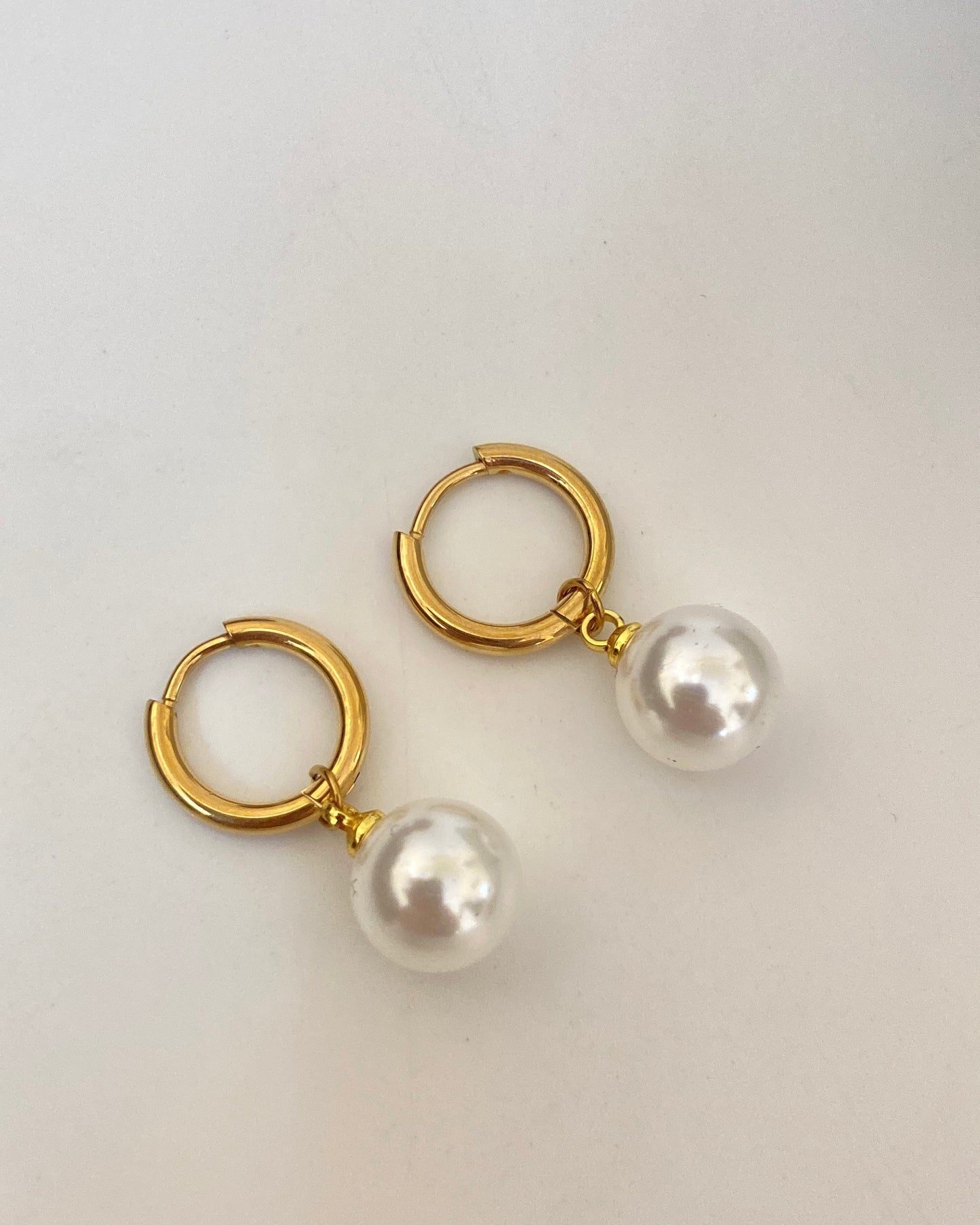 Pearl Huggie Earring