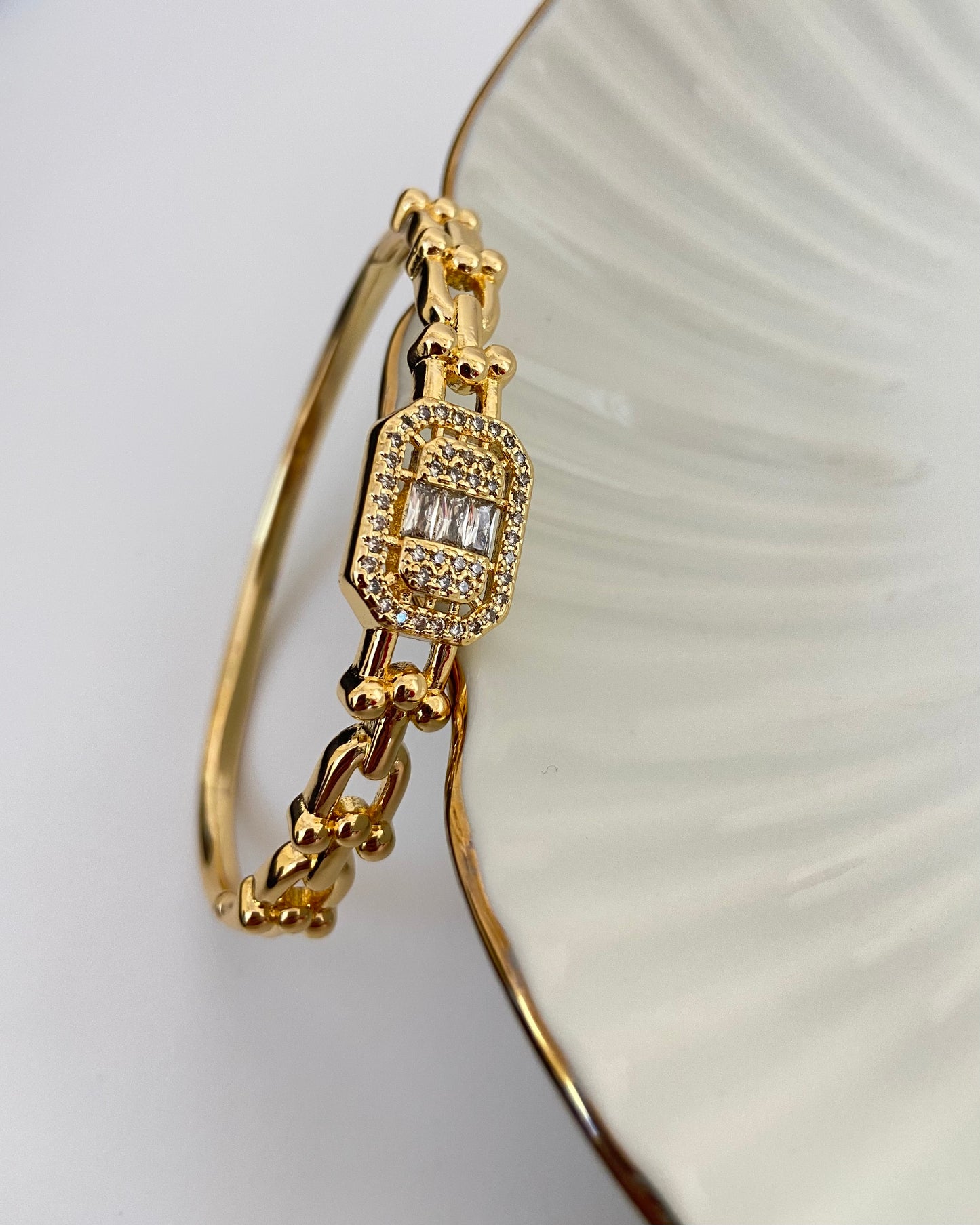 Gold-Plated Cubic Zirconia Bracelet