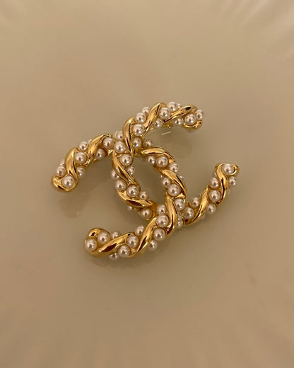 Iconic CC Pearl Brooch