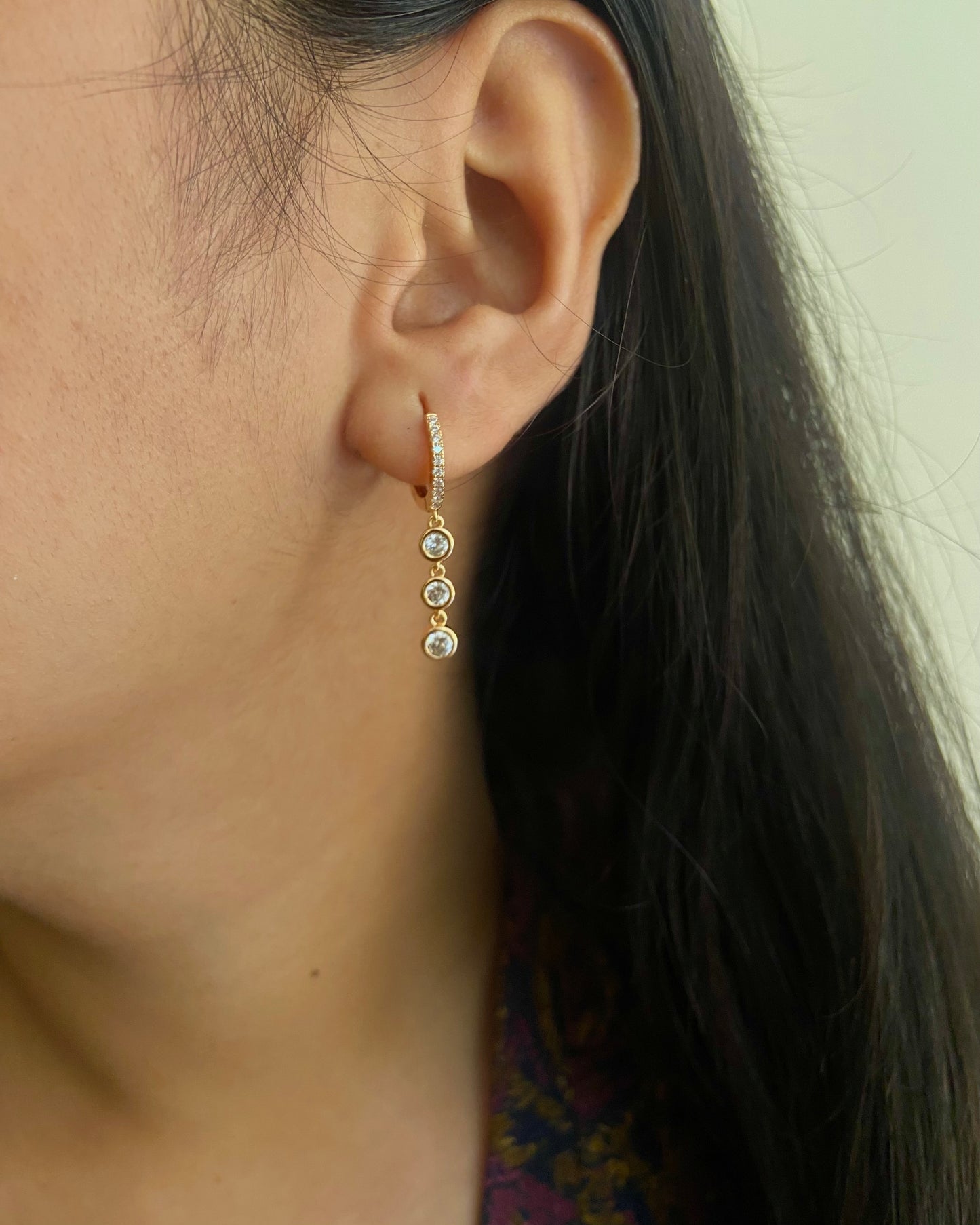 Drop Hoop Earring