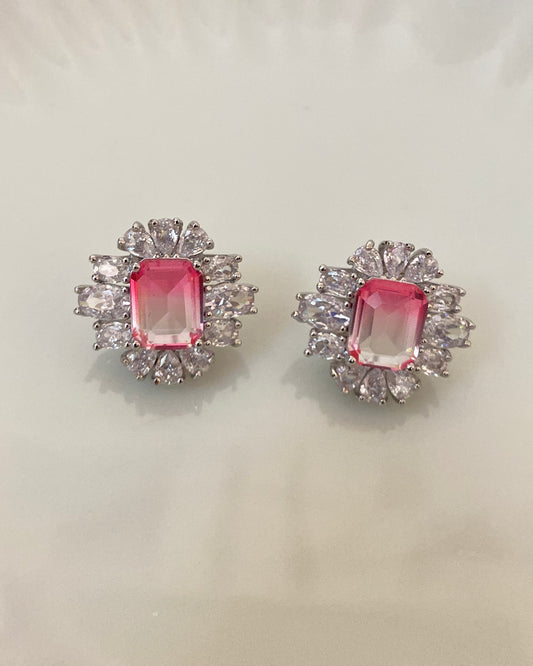 Pink Monalisa Crystal Earring