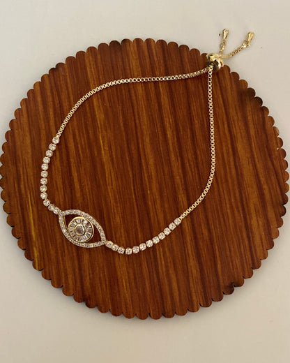 Evil Eye Crystal Adjustable Bracelet