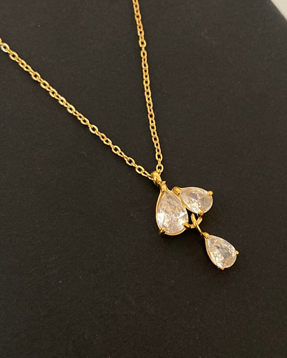 Lavalier Crystal Solitaire Necklace