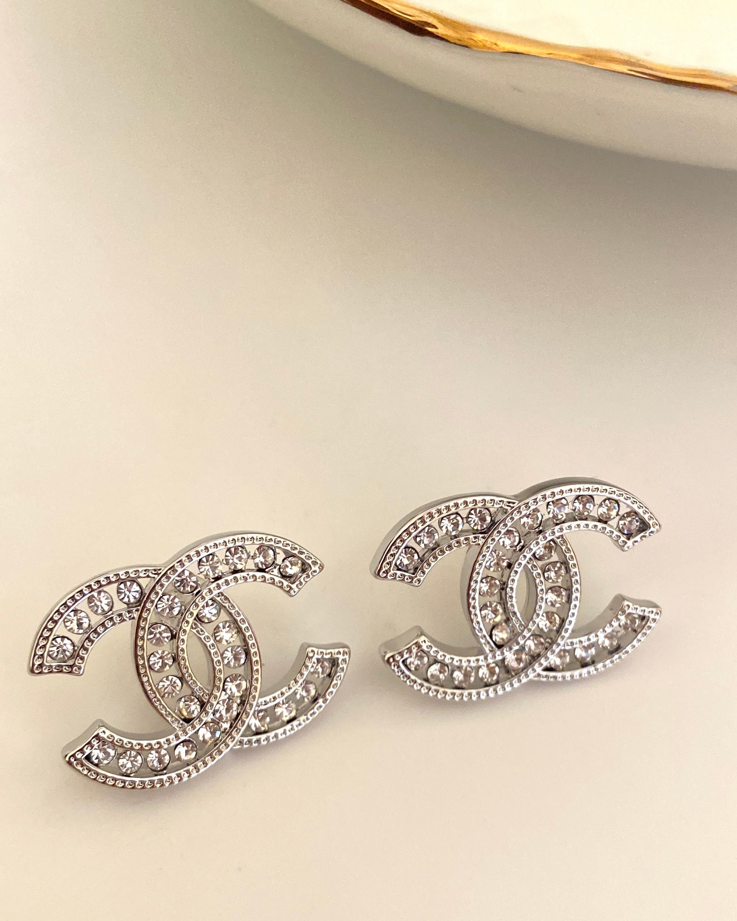 Silver Glam CC Earring
