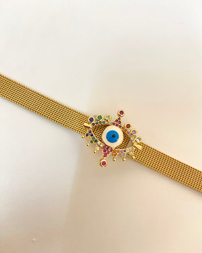 Iconic Evil Eye Mesh Bracelet