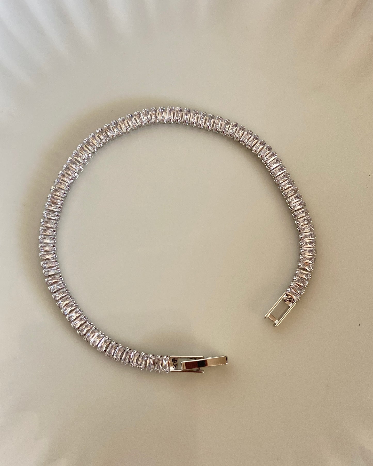 Retro Silver Tennis Bracelet