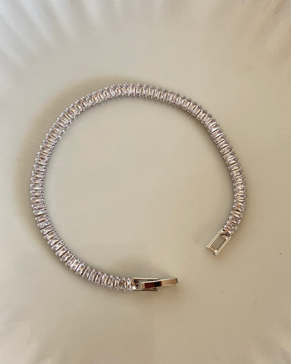 Retro Silver Tennis Bracelet