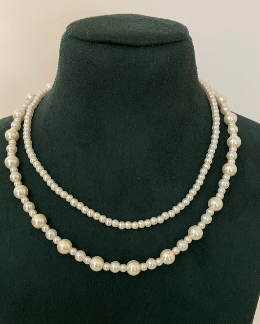 Double Layered Pearl Necklace