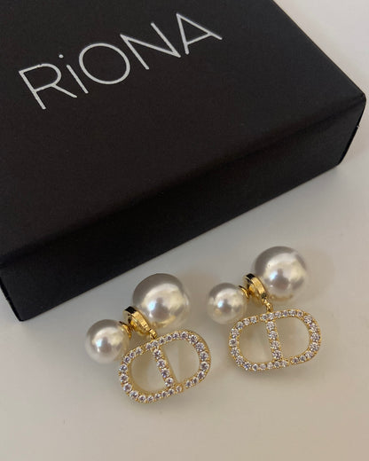 CD Pearl luxe Earring ( 2 in 1)