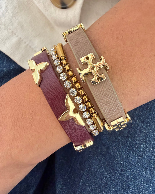 Lvn+Faux+Aura Bracelet Stack