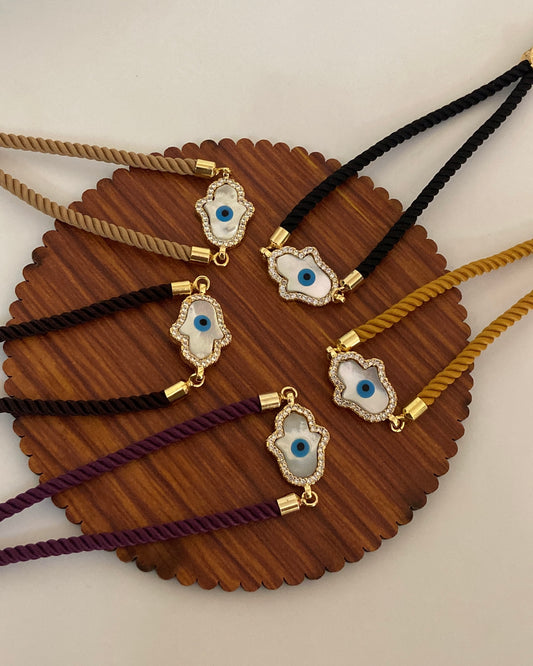 Hamsa Evil Eye Thread Bracelet