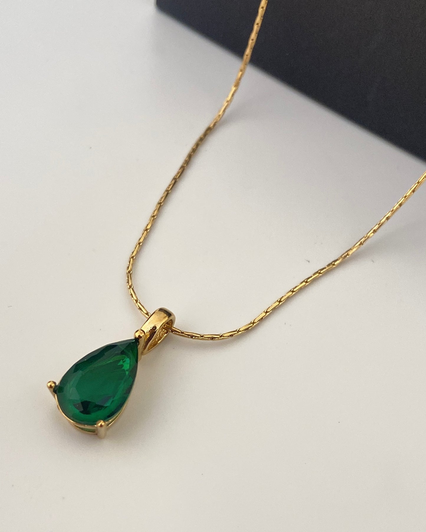 Emerald Drop Necklace