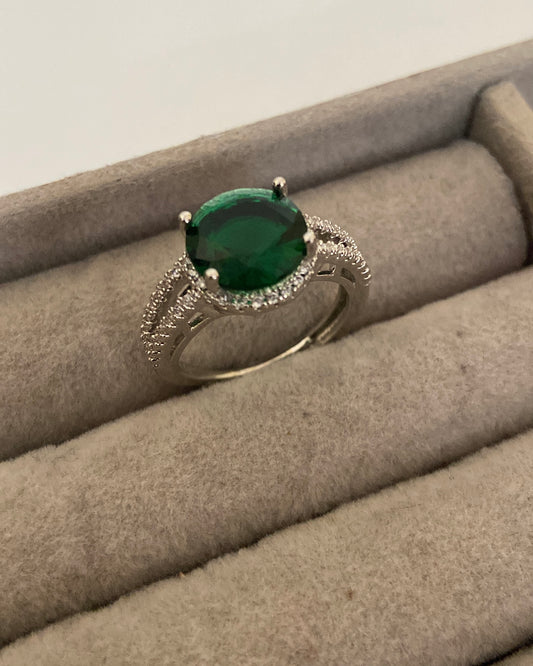 Solitaire Emerald Ring