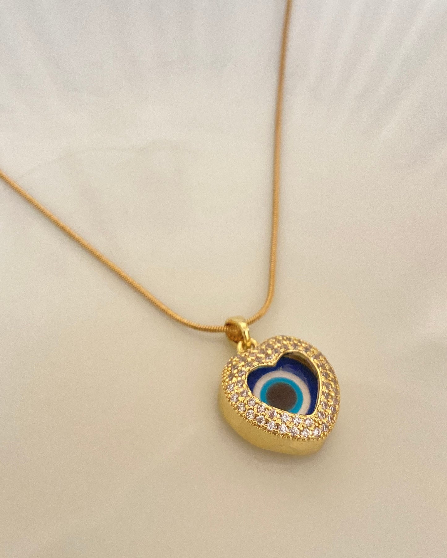 Evil Eye Heart Necklace