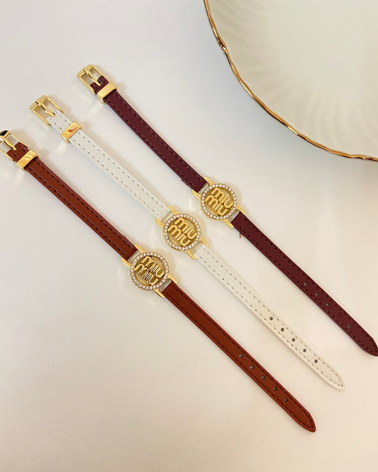 Classic MUMU Leather Belt Bracelet