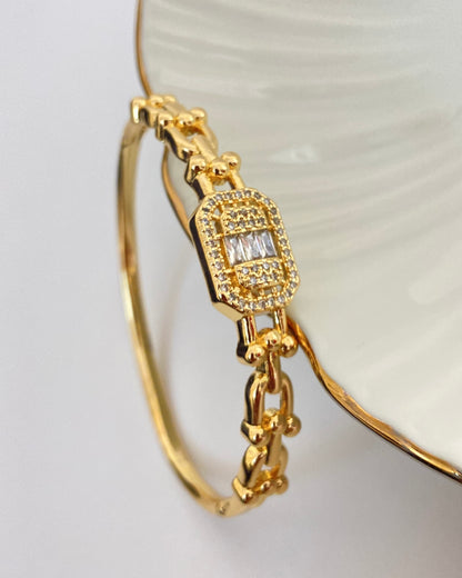 Gold-Plated Cubic Zirconia Bracelet