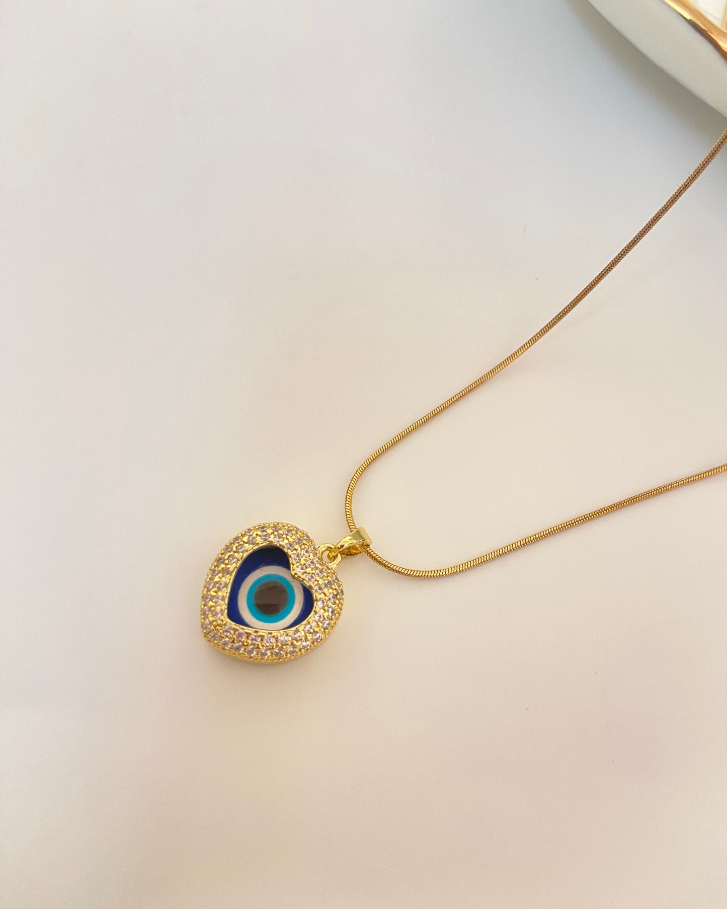 Evil Eye Heart Necklace