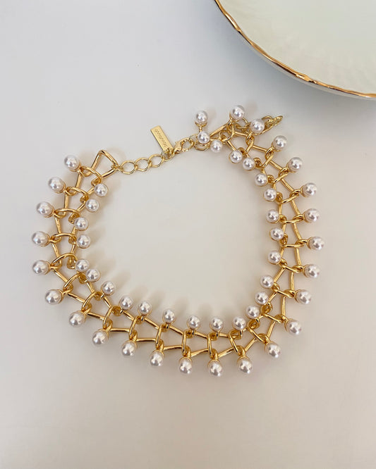 Pearl Garna Necklace Anti Tarnish