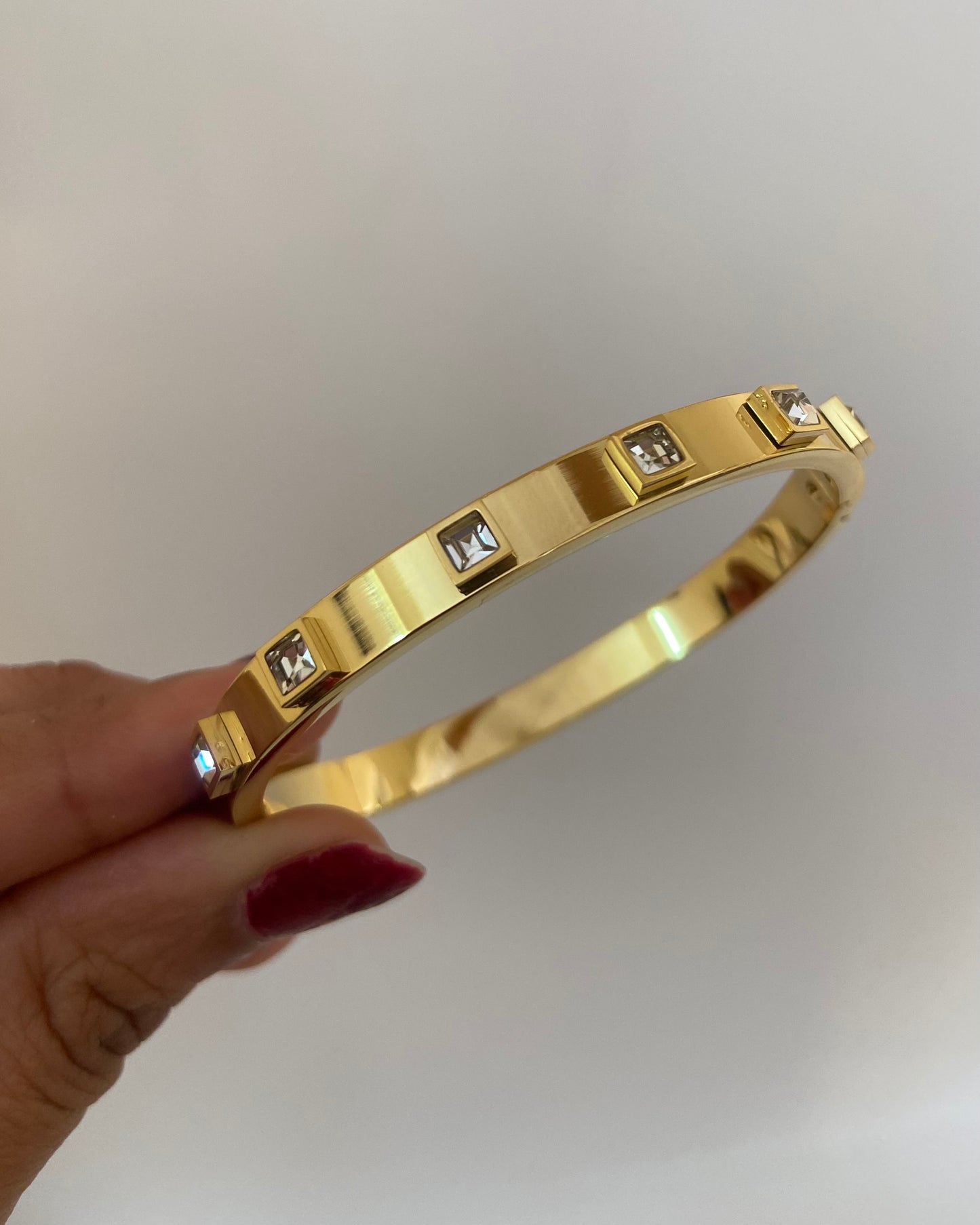 Square Stud Bangle Bracelet - Baby Size (2.0 to 2.2)