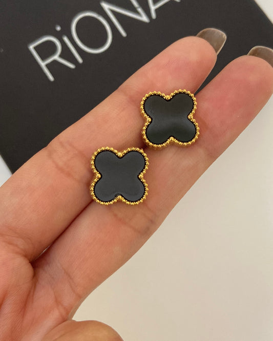 Black Clover Stud Earring