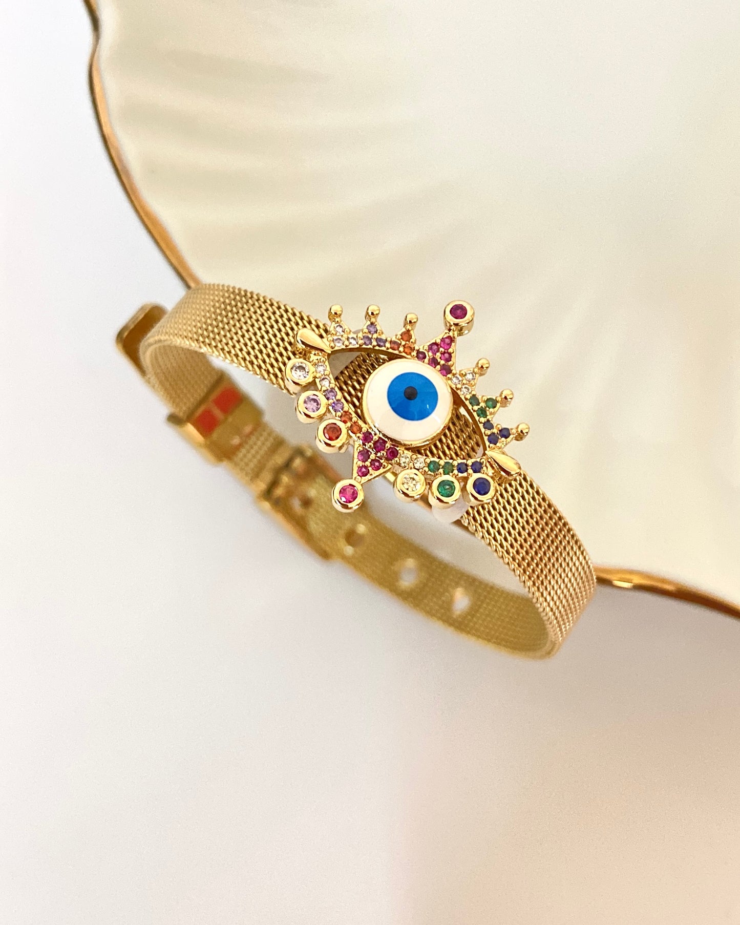Iconic Evil Eye Mesh Bracelet