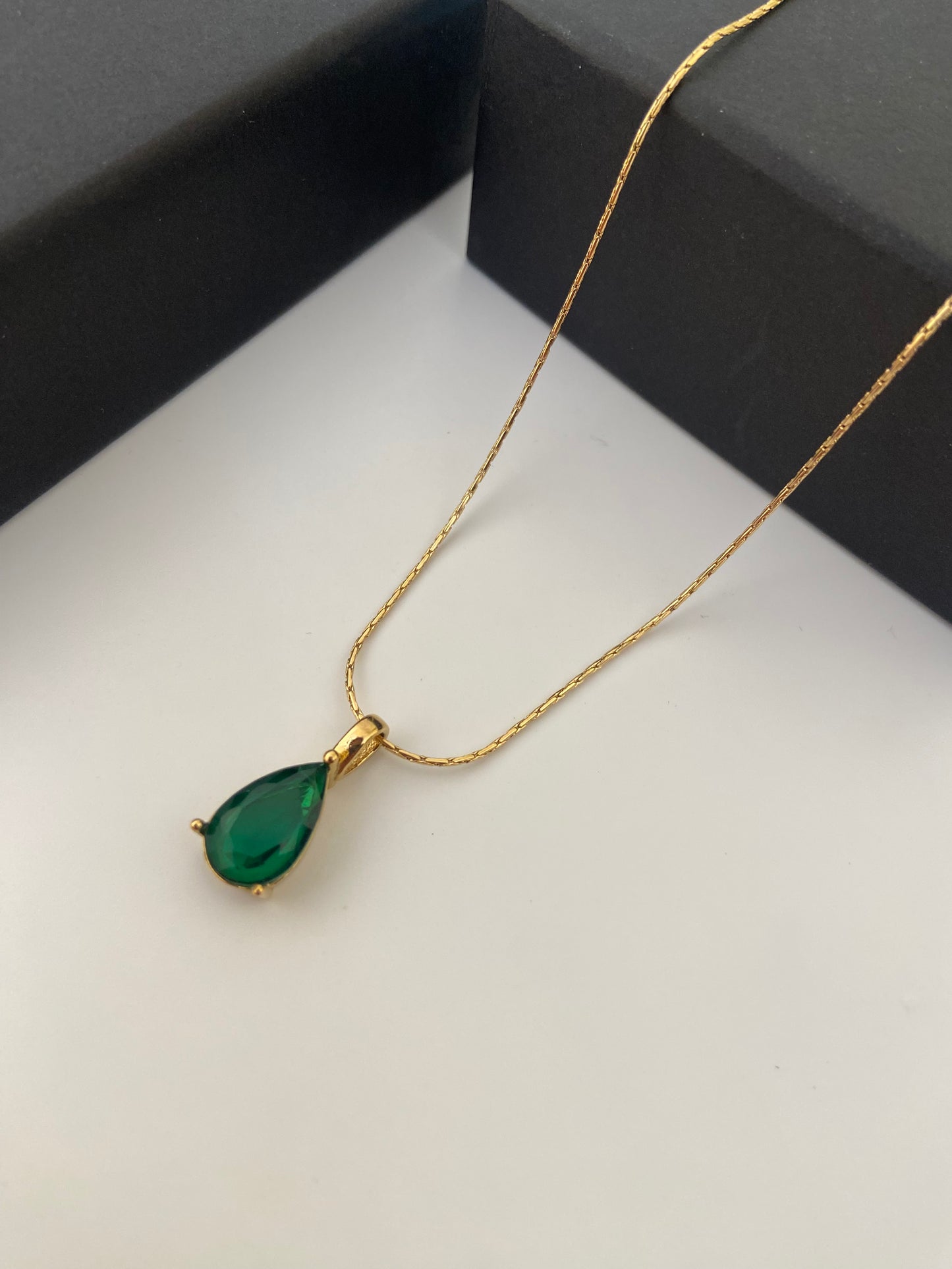 Emerald Drop Necklace