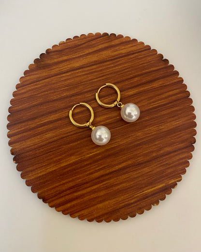Pearl Huggie Earring