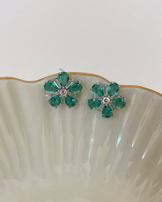 Cloud Flower Crystal Earring