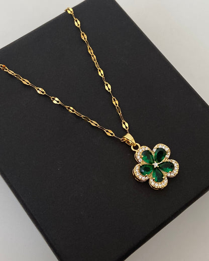 Emerald Flower Necklace