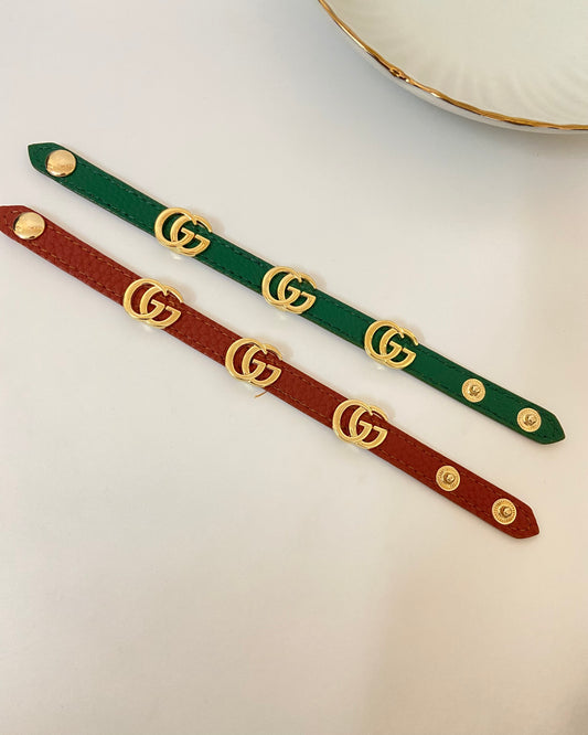 Classic GG Leather Belt Bracelet